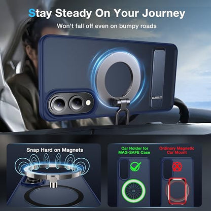 for Samsung Galaxy S25 Edge Case with MagSafe - color: Blue, size: Galaxy S25 Edge with Stand