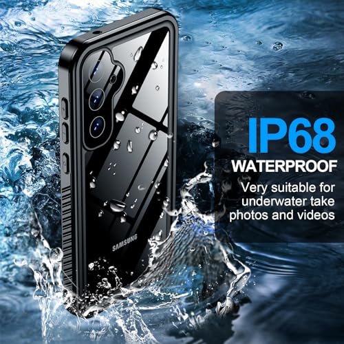 xiwxi for Samsung Galaxy S23 FE Case Waterproof,[IPX8 Underwater Case][Full Body Shockproof & Military Dropproof] Clear Sound Quality Built-in Screen Protector for Samsung S23 FE 6.4 inch-Black - size: For Samsung S23 FE-6.4"