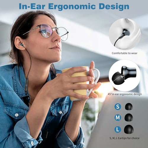 COOYA USB C Headphones Wired Earbuds for iPhone 18 Pro Max 17 16, NavyBlue - color: NavyBlue