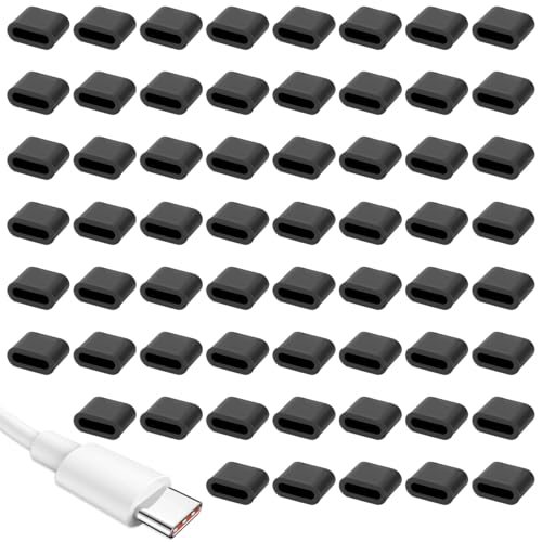 USB Type-C Dust Covers, 100 Count, Silicone Soft Micro USB Cover