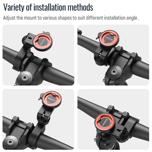 Bike Phone Mount,Motorcycle Phone Holder with Universal Adapter,Out Front Bicycle Handlebar Mount for Mountain Road EBike,Scooter,Moto,MTB,Quick Release 【Series C - 1st Gen】Angle Adjustment Edition - color: 【1st Gen】Handlebar Mount-Pro-Orange