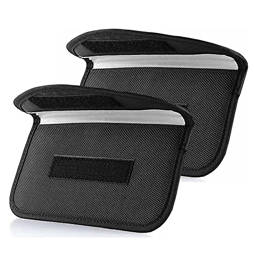 2 Pack Faraday Bags for Car Keys and Cell Phone, Signal Blocking Key Pouch Wallet, Anti-Tracking Anti Theft Car Protection, Cell Phone Signal Jammer WiFi/GSM/LTE/NFC/RFID, GPS Blocker Bag - color: 2 Packs - 7.8" * 3.8"