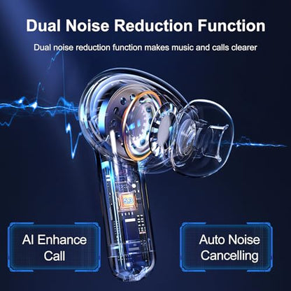 Ear buds, Wireless Earbuds, 56Hrs, BT5.3 Headphones, ENC, IPX7 for iPhone
