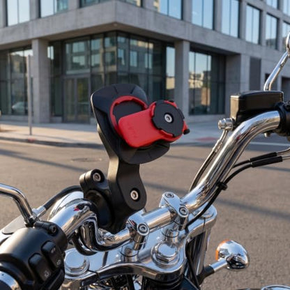 KALLORY Motorcycle Phone Mount, Anti Vibration Bike Phone Holder Handlebar
