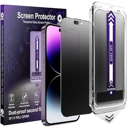 2-Pack Matte Privacy Screen Protector for iPhone 14 Pro Max/15 Plus/16 Plus,Anti-Glare & 25°Anti-Spy,Anti-Reflection,Anti-Fingerprint,Auto Dust Removal,Easy Installation - size: iPhone 14 Pro Max/15 Plus/16 Plus