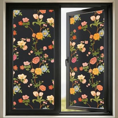 Kromapolis Blackout Window Film, Light Blocking Privacy Tint 17.5″ x 78.7″ - color: Black Matte, size: 17.5In x 78.7In