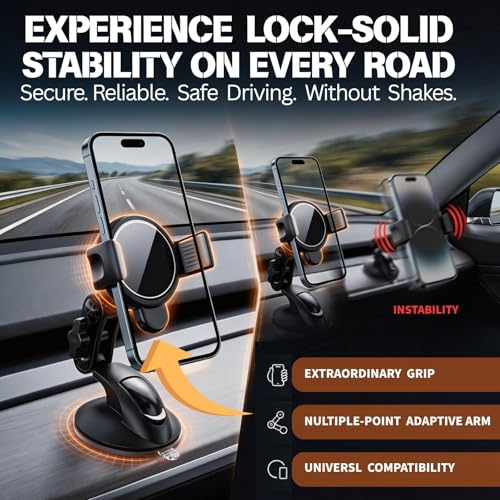 YUHENG 3-Axis Car Phone Holder Mount for Dashboard & Windshield