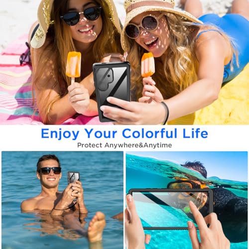 AICase for Samsung Galaxy S25 Ultra Case Waterproof, Clear Water Proof Shockproof Snowproof Dustproof Full Body Rugged Transparent Underwater Phone Case for Galaxy S25 Ultra Built-in Screen Protector - size: Galaxy S25 Ultra
