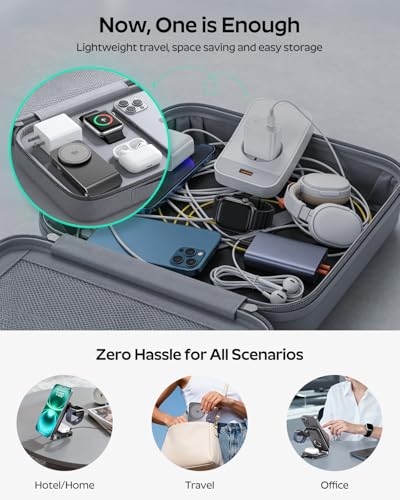 3-in-1 Foldable Wireless Charging Station, 25W Fast Charge + 45W Adapter