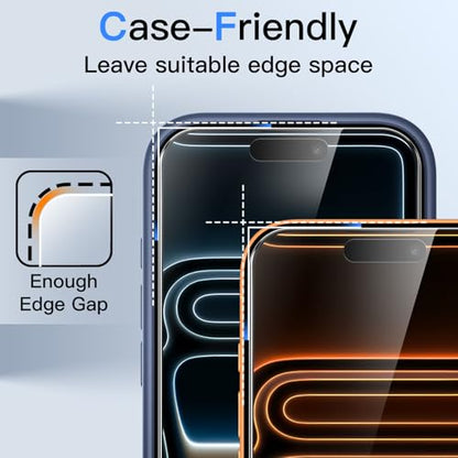 JETech 360° Privacy Screen Protector for iPhone 17 Pro Max, 2-Pack - size: iPhone 17 Pro Max