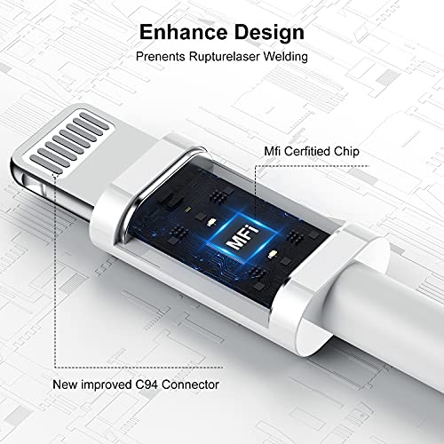 3ft iPhone Charger Apple MFi Certified, Apple Lightning to USB Cable 3 Feet,Fast Apple Charging Cable Cord 3 Foot for iPhone 14 Pro Max/13/13 Mini/13 Pro/12/11 Pro/11/XS MAX/XR/8/7/6s/5S/iPad