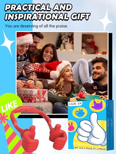 Stocking Stuffers for Teens Girls Boys Gifts for Christmas Cell Phone Stand - color: Red & Brown