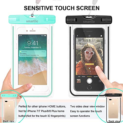 Waterproof Phone Case, 2 Pack IPX8 Waterproof Phone Pouch Holder Protector for iPhone 15 14 13 12 11 Pro Max XR XS SE, for Galaxy S24 23 21/Note/A,7”
