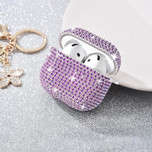 VISOOM Airpods 5 4 Cases iPods 4/5 Cover for Women,Unique Jewelry Design - color: J-Purpl, size: Airpods 4/5(2024/2026)