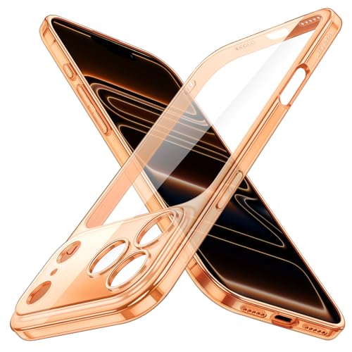 JETech Slim Case for iPhone 17 Pro, Orange | Camera Lens Protection, Ultra-Thin Lightweight Design, Clear Back, Minimalist Style - color: Orange, size: iPhone 17 Pro