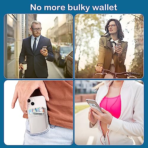 Fulgamo Phone Wallet Stick on,Card Holder for Phone Case,Phone Card Holder