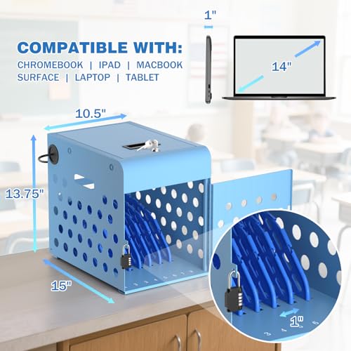 POCHAR 8-Unit Charging Cabinet for Chromebooks & Tablets Up to 14" Screens - size: 8 Chromebooks/Laptops