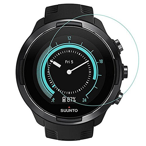 For Watch SUUNTO 9 Tempered Glass Screen Protector - [2 PACK] Full Coverage HD Clear Anti-Bubble Anti-Scratch for Clear Film Tempered Glass Screen Protector for Watch SUUNTO 9
