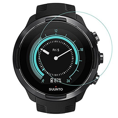 For Watch SUUNTO 9 Tempered Glass Screen Protector - [2 PACK] Full Coverage HD Clear Anti-Bubble Anti-Scratch for Clear Film Tempered Glass Screen Protector for Watch SUUNTO 9