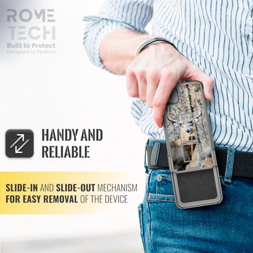Designed for iPhone 14 Case with Belt Clip Holster - Kickstand Cover Phone Case - Camo Deer (Dots) - color: Camo Deer, style: iPhone 14
