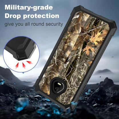 for Schok Volt Sv67q Sv67332 Case with Screen Protector, Military Grade Drop Protection, Dual Layer Hybrid Shockproof Protection TPU Phone Case for Schok Volt Sv67q, Camouflage Wood - color: Camouflage Wood
