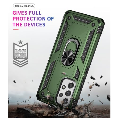 for Samsung A53 5G Case, Galaxy A53 5G Case with HD Screen Protector, [Military Grade 16ft. Drop Tested] Ring Shockproof Protective Phone Case for Samsung Galaxy A53 5G,ArmyGreen - color: Samsung Galaxy A53 5G Case Armygreen