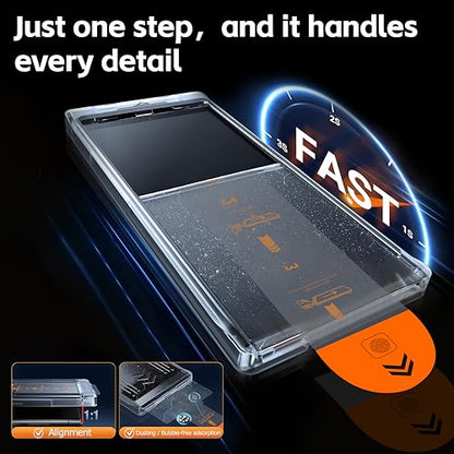2 Pack for Samsung Galaxy S24 Ultra Tempered Glass Screen Protector 6.9in [0.18mm Ultra-Thin] - Fingerprint Unlock,Bubble-Free, Auto Dust Removal,9H Anti-Scratch