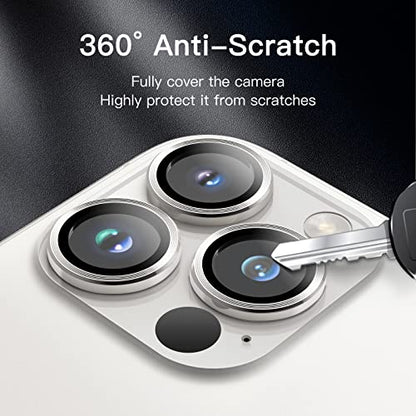 JETech Camera Lens Protector for iPhone 14 Pro/14 Pro Max, Silver, 1 Set - color: Silver