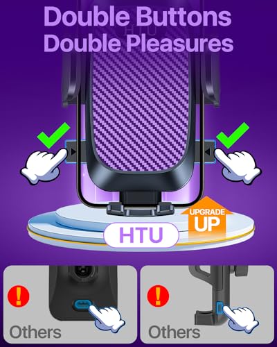 HTU 2026 Ultimate Best【True Military-Grade & Safety Cert】 Car Phone Holder - color: Purple