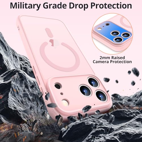 for iPhone 17 Pro Max Case w/Detachable MagSafe Wallet-Pink | RFID Blocking Card Holder&Kickstand, Military-Grade Drop & Raised Camera Protection for Travel & Commute - color: A-Pink