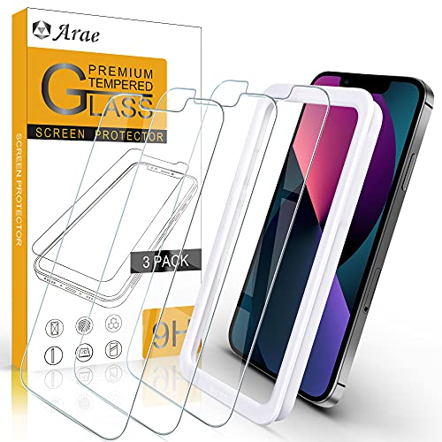 Arae Screen Protector for iPhone 13 Mini, HD Tempered Glass Anti Scratch Work with Most Case, 5.4 inch, 3 Pack - size: iPhone 13 Mini 5.4 inch