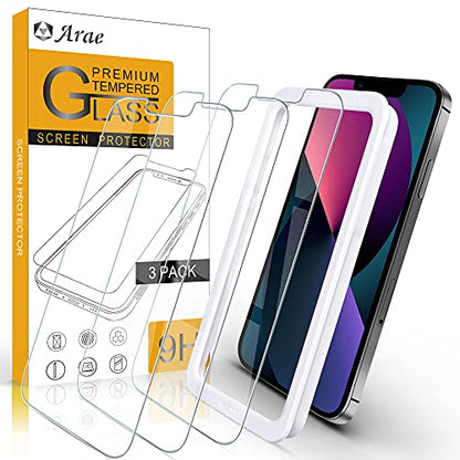 Arae Screen Protector for iPhone 13 Mini, HD Tempered Glass Anti Scratch Work with Most Case, 5.4 inch, 3 Pack - size: iPhone 13 Mini 5.4 inch