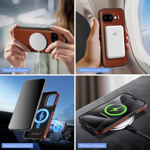 SkyEagle for MagSafe Google Pixel 9a Wallet Case,Brown - color: Brown, size: Google Pixel 9a