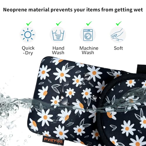 Neoprene Phone Sleeve Pouch Case Bag for Men Women w/Crossbody Strap/Neck Lanyard for iPhone 17/16/15/14 Pro Max, Samsung S25，Pixel 10 - color: Chrysanthemum Cell Phone Sleeves