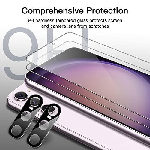 JETech Screen Protector for Galaxy S23 Plus, 2+2 Pack - size: Galaxy S23 Plus