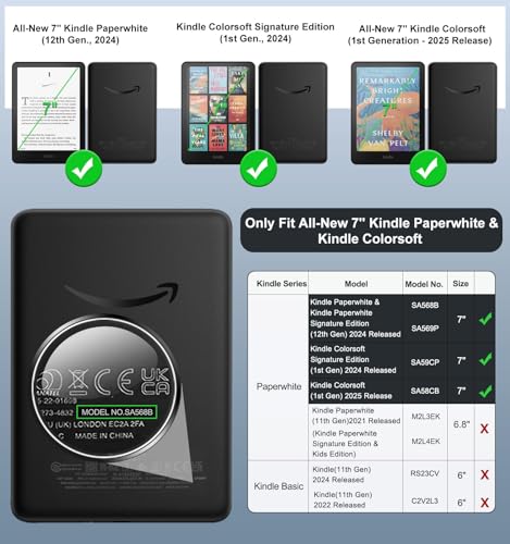 MoKo 3 Pack Screen Protector for 7" Kindle Paperwhite 12th Gen 2025/2024 - size: 3 Pack