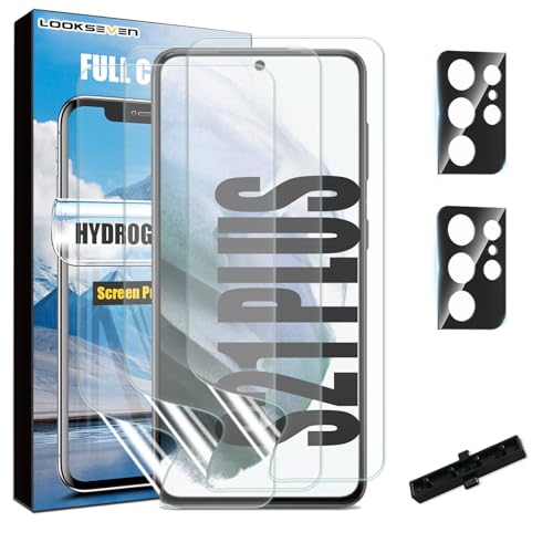 3 Hydrogel Films + 2 Tempered Glass Lens Protector For Galaxy S21 Plus - size: S21 Plus
