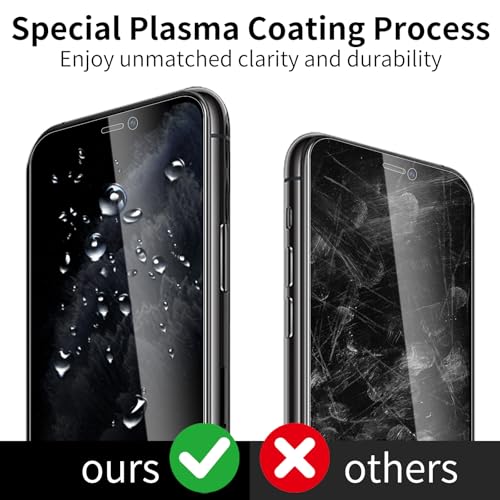 3 Pack Privacy Screen Protector for iPhone 11 Pro/iPhone Xs/iPhone X, 9H Hardness Double Shatterproof Anti-Spy Tempered Glass Film, Easy Installation - size: iPhone 11 Pro/iPhone Xs/iPhone X