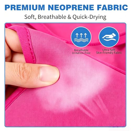 Yosoai Premium Neoprene Water Baby Carrier, Safer Wider 50mm Strap & 60mm Slide Lock Buckle, Ergonomic X+H Back Support, Quick Dry Land & Water Baby Carrier with Waterproof Phone Pouch - color: Hot Pink