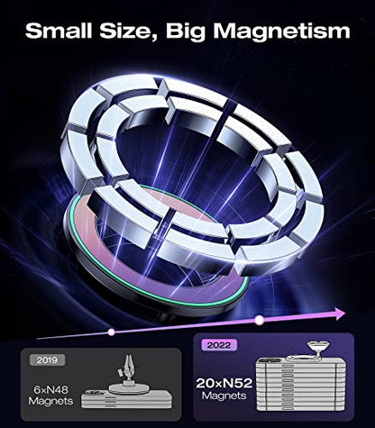VICSEED Ultra Mini for MagSafe Car Mount Magnetic Phone Holder for Dash - color: Violet-blue Gradient