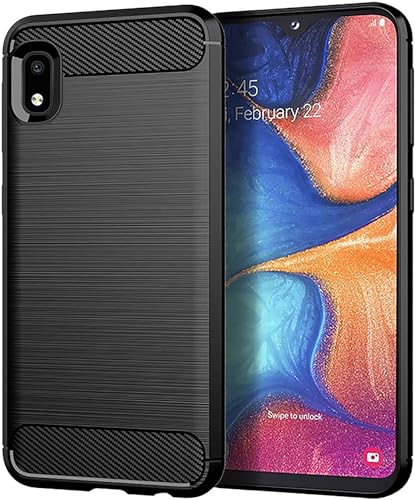 Case for Samsung A10e Galaxy A10e SM-A102U Carbon Fiber Phone Case Soft TPU Anti-Slip Durable Lightweight Protective Phone Cover for Samsung Galaxy A10e,Black - color: Black Striped, size: For Samsung Galaxy A10e