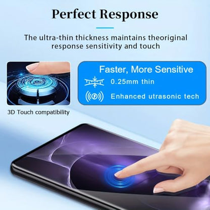 [2 Pack] Galaxy S10 Privacy Screen Protector, 3D Curved Tempered Glass Anti-Spy 9H Hardness Film for Samsung Galaxy S10 6.1”, [Don’t Support Fingerprint Unlock] Scratch Resistant Bubble Free