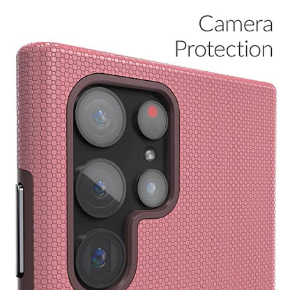 Crave Galaxy S22 Ultra Case, Shockproof Protection Dual Layer Case for Samsung Galaxy S22 Ultra 5G (6.8 inch) - Berry - color: Berry, size: Galaxy S22 Ultra
