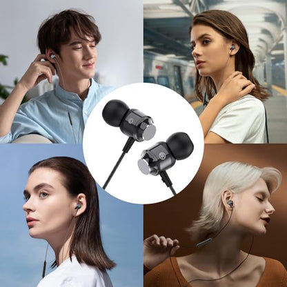 USB C Headphones for Samsung Galaxy S24 S23Ultra FE S22, USB C Earphones Wired with Mic Stereo Type C Headphones Magnetic in-Ear Type C Earbuds for Galaxy A55 A16 A35 ipad iPhone 16 15