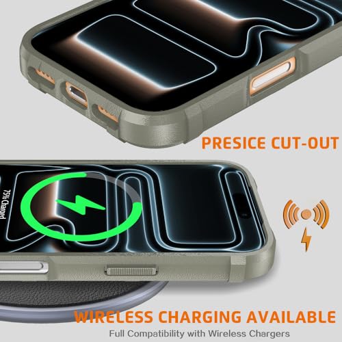 Rugged Shield Case for iPhone 17 Pro (6.3"), 8ft Military Drop Proof, Wear Resistant Tactical Cover, Light Clay - color: Light Clay, size: iPhone 17 Pro