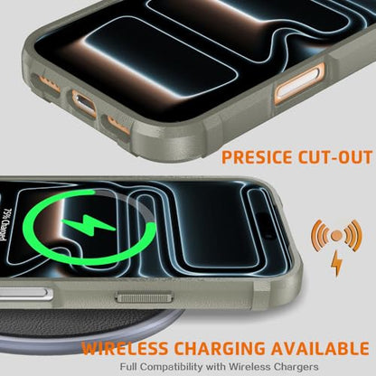 Rugged Shield Case for iPhone 17 Pro (6.3"), 8ft Military Drop Proof, Wear Resistant Tactical Cover, Light Clay - color: Light Clay, size: iPhone 17 Pro