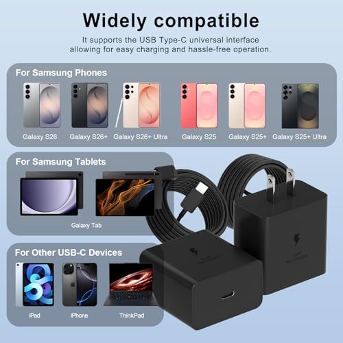 60W USB C Fast Charging Block Type C Wall Plug Charging Brick - size: 10FT-2Pack