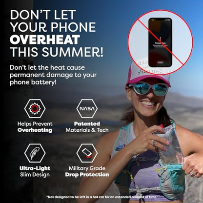 PHOOZY Apollo Thermal Phone Case | Insulated Phone Pouch Extends Battery Life 3X | Heat Resistant Drop Protection | Military Grade Water Resistant | Large | Silver (Pack of 3) - color: Silver, size: Large (Pack of 3)