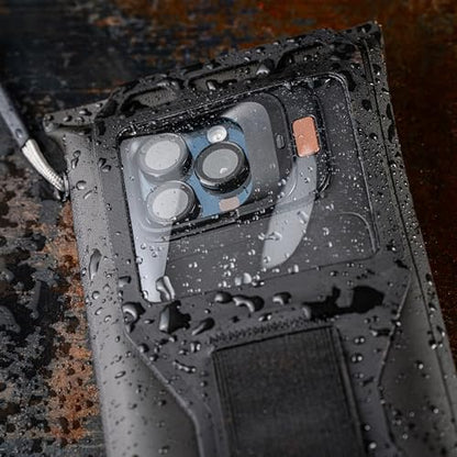 Rite in the Rain Weatherproof Monsoon Rough Water Storage Bag & Pouch, Phone Campatible, 8” x 4”, Black TPU (No. P784)
