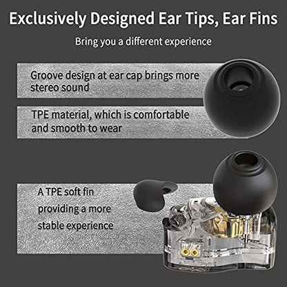 YINYOO CCZ Melody Gaming Earbuds Wired in Ear Hearphones with Microphone IEM HIFI Bass with 1DD 1BA Hybrid, Detachable Cable for Smartphones/PC/Tablet/Gaming/Video/Music/Calling (with mic, dark black) - color: Dark, size: 3.5mm-With Microphone, style: 3.5